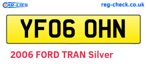 YF06OHN are the vehicle registration plates.