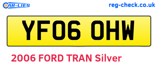 YF06OHW are the vehicle registration plates.