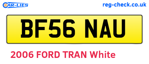 BF56NAU are the vehicle registration plates.