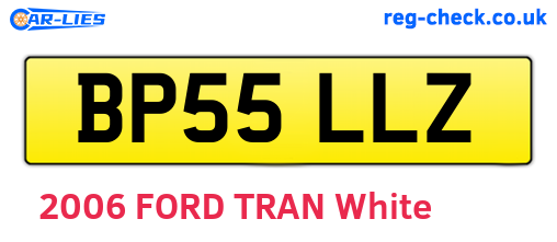 BP55LLZ are the vehicle registration plates.