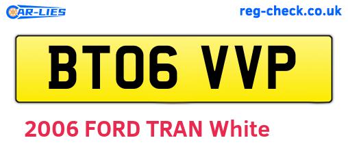 BT06VVP are the vehicle registration plates.