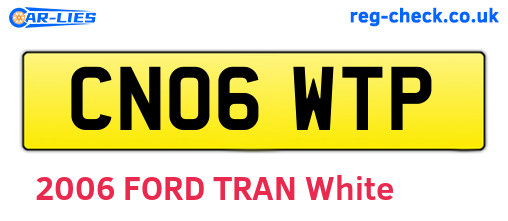 CN06WTP are the vehicle registration plates.