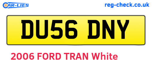 DU56DNY are the vehicle registration plates.