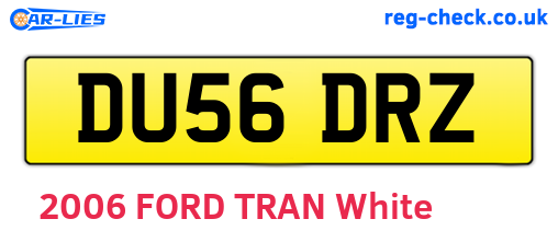 DU56DRZ are the vehicle registration plates.