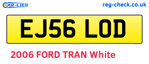 EJ56LOD are the vehicle registration plates.