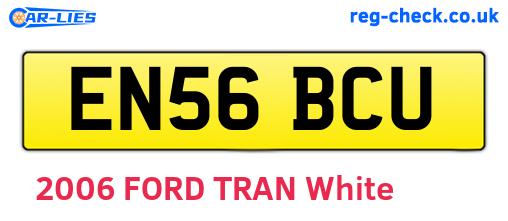EN56BCU are the vehicle registration plates.