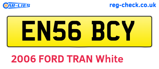 EN56BCY are the vehicle registration plates.