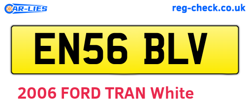 EN56BLV are the vehicle registration plates.
