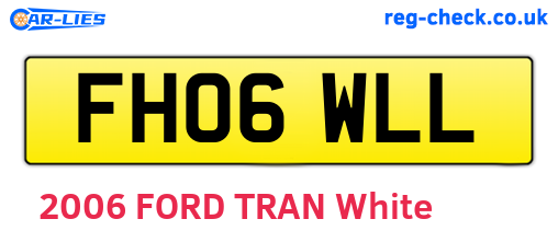 FH06WLL are the vehicle registration plates.