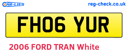 FH06YUR are the vehicle registration plates.
