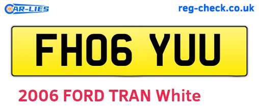 FH06YUU are the vehicle registration plates.