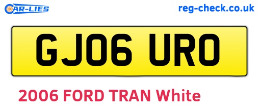 GJ06URO are the vehicle registration plates.