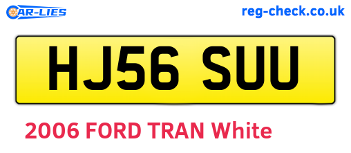 HJ56SUU are the vehicle registration plates.