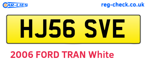 HJ56SVE are the vehicle registration plates.