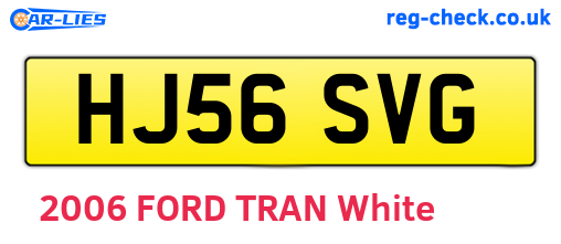 HJ56SVG are the vehicle registration plates.