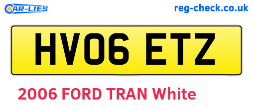 HV06ETZ are the vehicle registration plates.