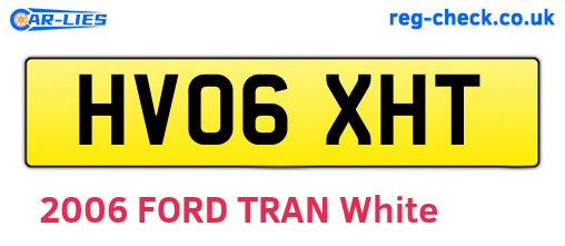 HV06XHT are the vehicle registration plates.