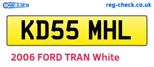 KD55MHL are the vehicle registration plates.