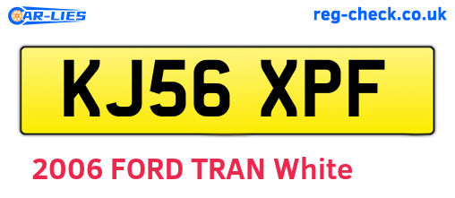 KJ56XPF are the vehicle registration plates.
