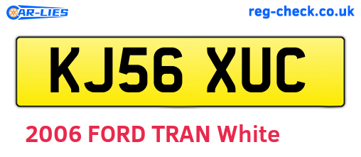 KJ56XUC are the vehicle registration plates.