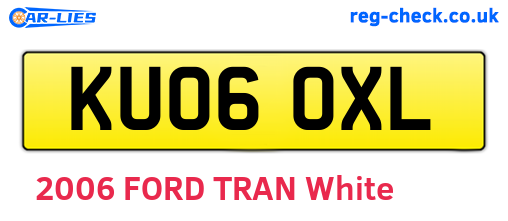 KU06OXL are the vehicle registration plates.