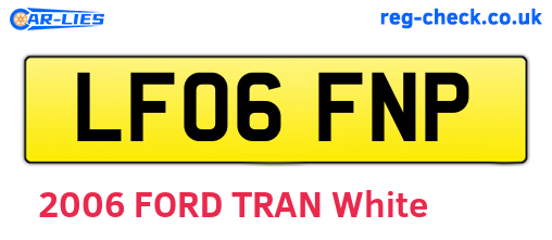 LF06FNP are the vehicle registration plates.
