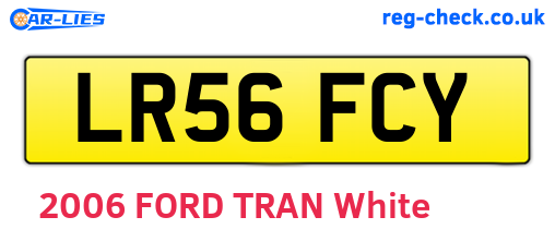 LR56FCY are the vehicle registration plates.