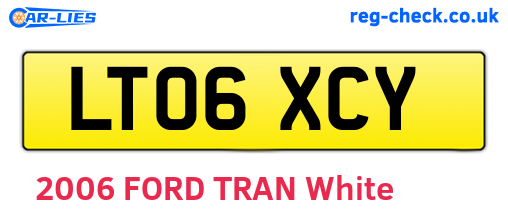 LT06XCY are the vehicle registration plates.