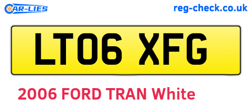 LT06XFG are the vehicle registration plates.