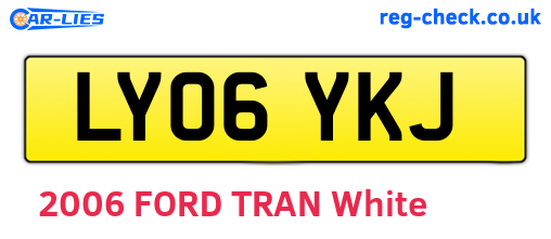 LY06YKJ are the vehicle registration plates.