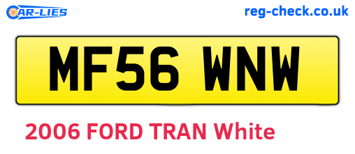 MF56WNW are the vehicle registration plates.