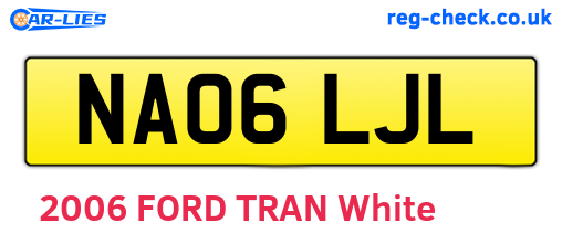 NA06LJL are the vehicle registration plates.