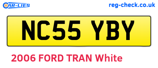 NC55YBY are the vehicle registration plates.
