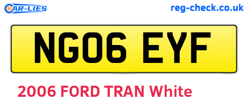 NG06EYF are the vehicle registration plates.
