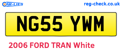 NG55YWM are the vehicle registration plates.