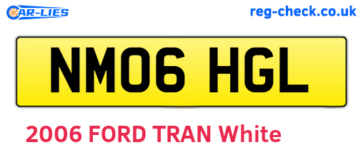 NM06HGL are the vehicle registration plates.