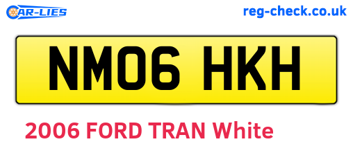 NM06HKH are the vehicle registration plates.