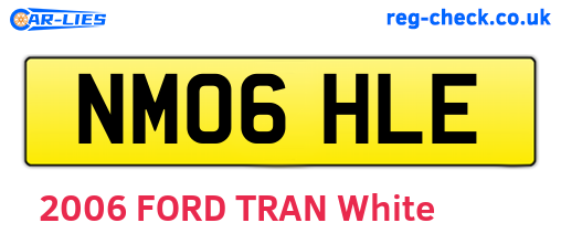 NM06HLE are the vehicle registration plates.