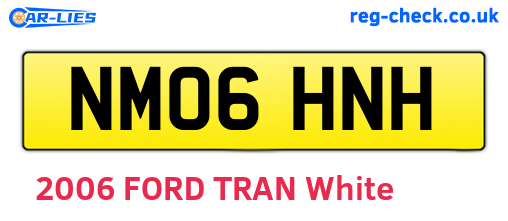 NM06HNH are the vehicle registration plates.