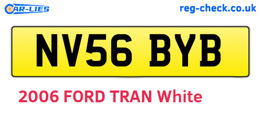 NV56BYB are the vehicle registration plates.