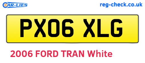 PX06XLG are the vehicle registration plates.