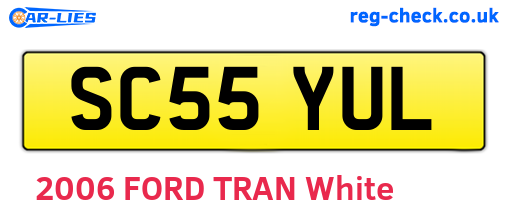 SC55YUL are the vehicle registration plates.