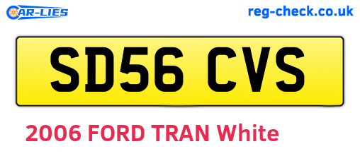 SD56CVS are the vehicle registration plates.