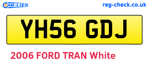 YH56GDJ are the vehicle registration plates.