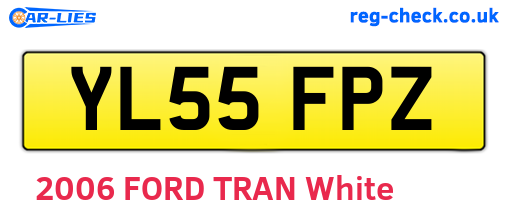 YL55FPZ are the vehicle registration plates.