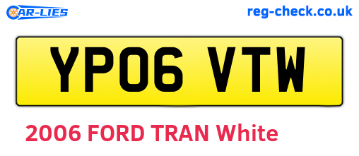 YP06VTW are the vehicle registration plates.