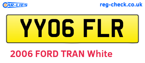 YY06FLR are the vehicle registration plates.