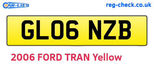 GL06NZB are the vehicle registration plates.
