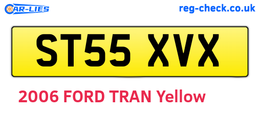 ST55XVX are the vehicle registration plates.