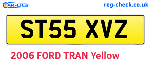 ST55XVZ are the vehicle registration plates.